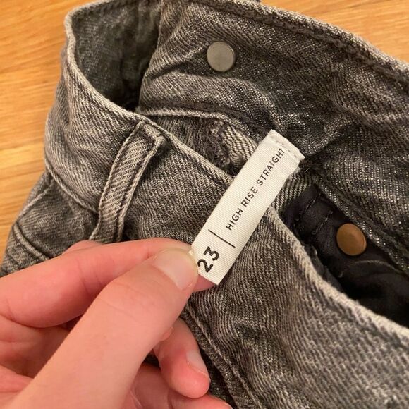 Pacsun Two Tone black High Rise Straight Jeans - Picture 7 of 7